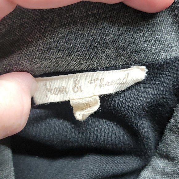 Hem & Thread Women's Asymmetrical Full Zip Riding Jacket Grey Size Medium - Picture 14 of 16